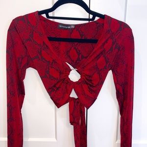 PrettyLittleThing SnakeSkin Top